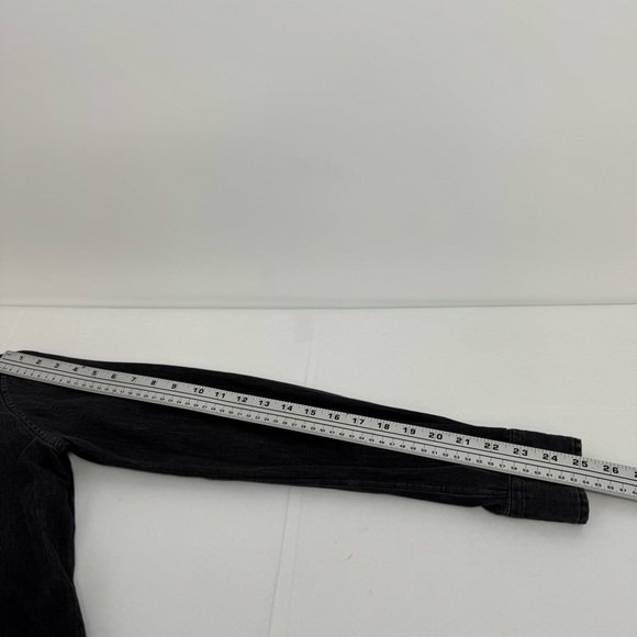 Polo Ralph Lauren Black Denim Button Up Shirt Women's Size 8 Cotton Slim Fit - Picture 6 of 13